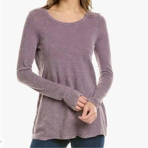 NWT ATM Slub Jersey Loose Fit Long Sleeve Tee- Prune